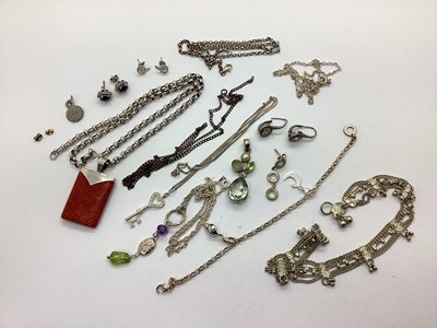 Lot 111 - Assorted Pendants and Chains, including 925,...