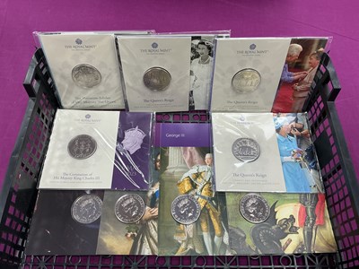 Lot 404 - Collection Of Nine Royal Mint Bunc £5 Coin...