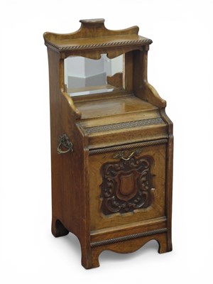 Lot 1567 - An Early XX Century Oak Purdonium, with a...