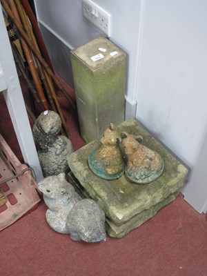 Lot 1553 - Garden Bird Bath, three sectional, 66cm high...