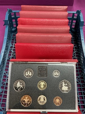 Lot 353 - Seven UK Royal Mint Proof Coin Sets, 1987, 88,...