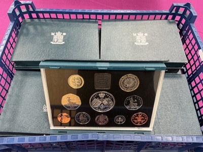 Lot 416 - Eleven UK Royal Mint Proof Coin Sets, includes...