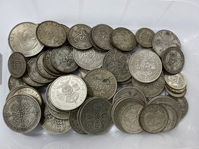 Lot 443 - GB Pre 1947 Silver Coins, includes Florins,...