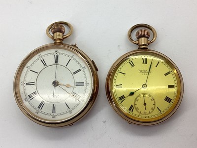 Lot 266 - A Gold Plated Cased Openface Chronograph...