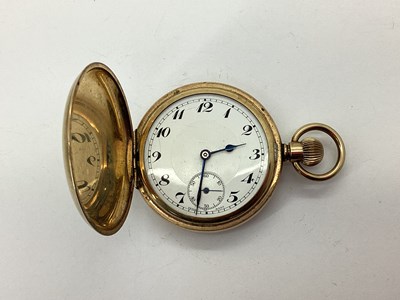 Lot 263 - A Gold Plated Cased Hunter Pocket Watch, the...