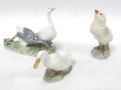 Lot 1237 - Royal Copenhagen Goose '609', Turkey Chick...