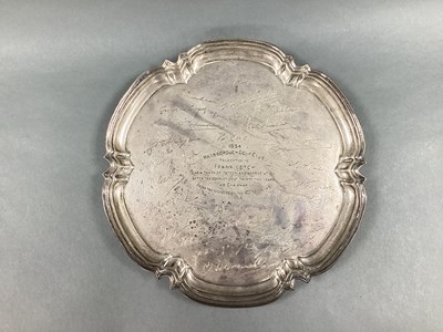 Lot 49 - A Hallmarked Silver Presentation Waiter, CB&S,...