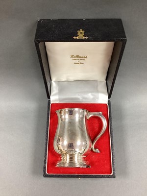 Lot 46 - A Hallmarked Silver Tankard, Pinder Bros,...