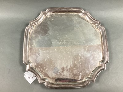 Lot 38 - A Hallmarked Silver Presentation Salver Tray,...