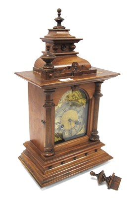 Lot 1344 - A Late XIX Century Walnut Cased Mantle Clock,...
