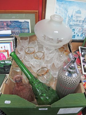 Lot 1014 - 1920's Soda Syphon, glass ware etc:- One Box.