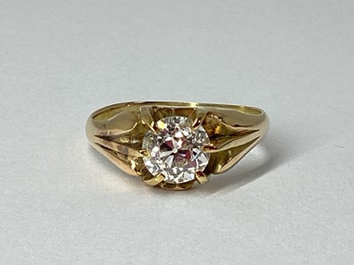 Lot 219 - An Antique Single Stone Diamond Ring, the old...