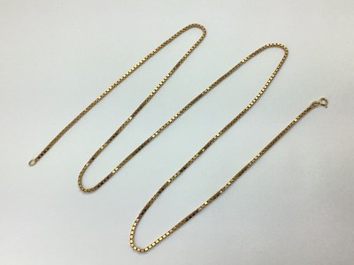Lot 167 - A 9ct Gold Long Box Link Chain, of uniform...