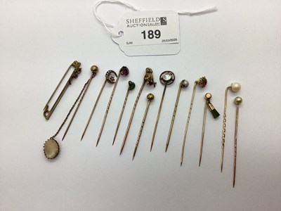 Lot 189 - A Collection of Antique and Later Stickpins,...