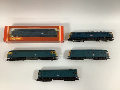 Lot 638 - Five Hornby 00 gauge BR Blue locomotives: a...