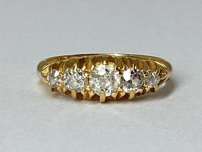 Lot 231 - An Antique Chester Hallmarked 18ct Gold Five...