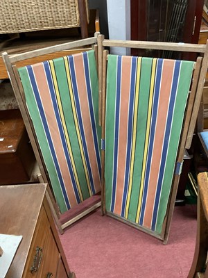 Lot 1586 - Two Folding Deck Chairs (2).