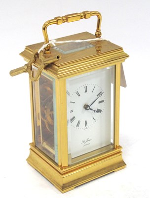 Lot 1447 - St James London 11 Jewels Brass Cased Carriage...