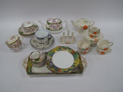 Lot 1227 - Minton Tea Set of Nine Pieces, 1930s tea ware,...