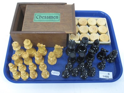 Lot 1466 - Jacques Turned Wooden Chess Set, in box,...