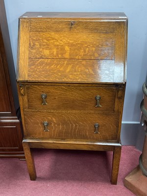 Lot 1561 - Early XX Century Oak Bureau, with a fall front,...
