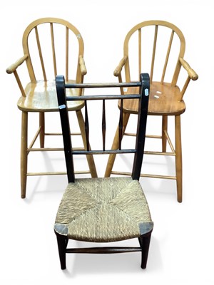 Lot 1595 - A Pair of Child's High Chairs, together with a...