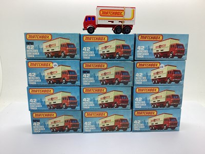 Lot 923 - Twelve Matchbox 1-75 Superfast #42 Mercedes...