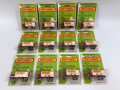 Lot 574 - Twelve Matchbox #42 diecast model Mercedes...