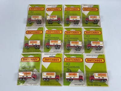 Lot 793 - Twelve Matchbox #42 diecast model Mercedes...