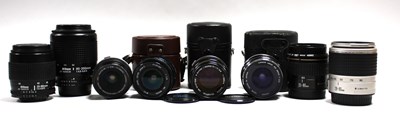 Lot 790 - Canon FD 28mm f/3.5, EF 35-80mm f/4-5.6, EF 28-...