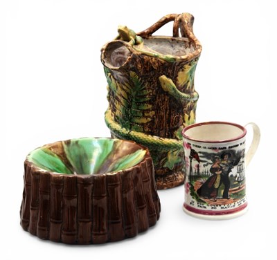 Lot 1240 - A XIX Century Sunderland Lustre Pottery Frog...