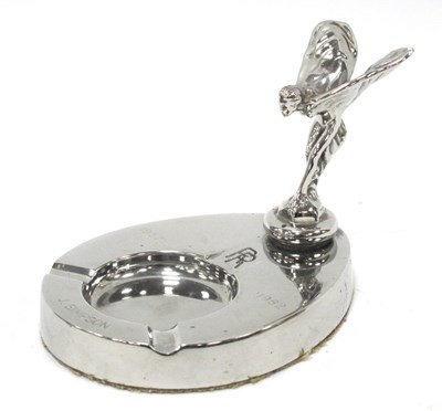 Lot 1292 - A Rolls Royce Chrome Plated Ashtray, mounted...