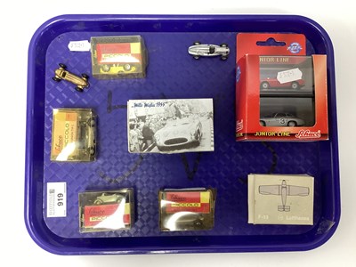 Lot 919 - Ten small scale metal model cars and aircraft...