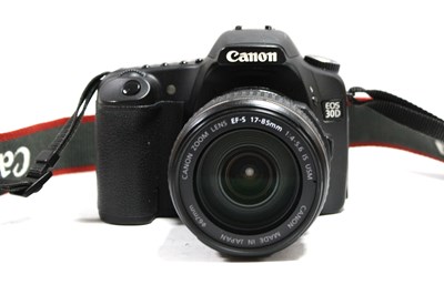 Lot 703 - Canon EOS 30D DSLR Camera with attached Canon...
