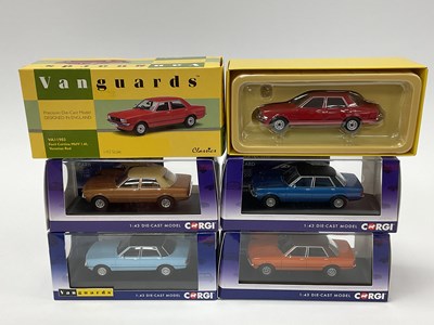 Lot 543 - Five Corgi Vanguards 1:43rd scale Mk4 Ford...