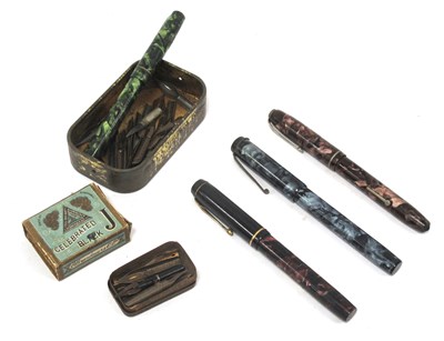 Lot 1293 - 14k Gold Nibbed Ink Pens - Conway Stewart, (3),...