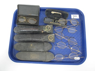 Lot 1416 - Early XX Century Gold Plated Spectacles - five...
