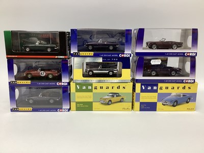 Lot 799 - Nine Corgi Vanguards 1:43rd scale diecast...