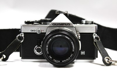 Lot 814 - Olympus OM-2N 35mm SLR Film Camera with...