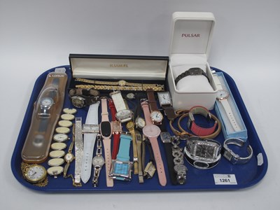 Lot 1261 - A Collection of Ladies Wristwatches, including...