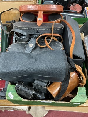 Lot 1102 - Binoculars; Mark Scheffel 20x50, Regent 10x50,...