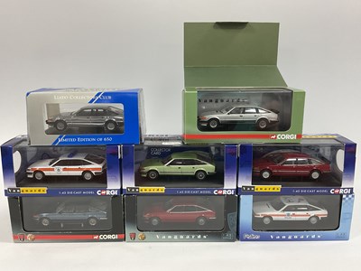 Lot 612 - Eight Corgi, Lledo Vanguards 1:43rd scale...