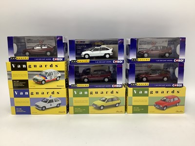 Lot 806 - Nine Corgi Vanguards 1:43rd scale diecast...