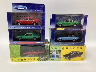 Lot 798 - Six Corgi, Lledo Vanguards diecast model Ford...