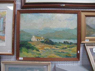 Lot 1506 - British School, remote white farmhouse in...
