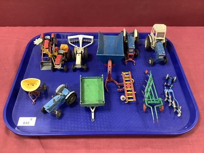 Lot 645 - A quantity of farm related diecast toys by...