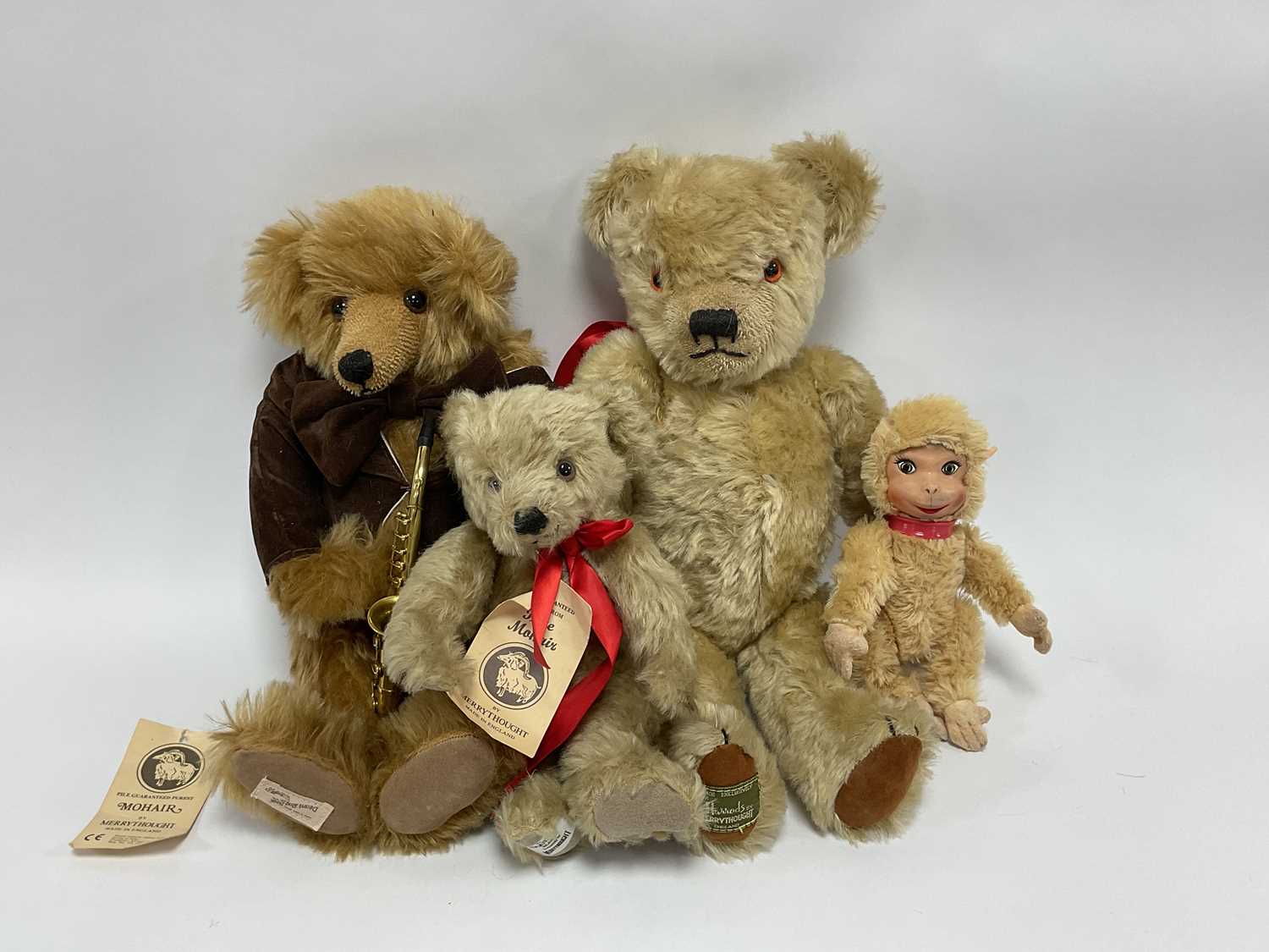 Lot 333 - Four Teddy bears / soft toy by Deans Rag Book,...