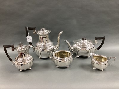 Lot 26 - An Edwardian Matched Hallmarked Silver Five...