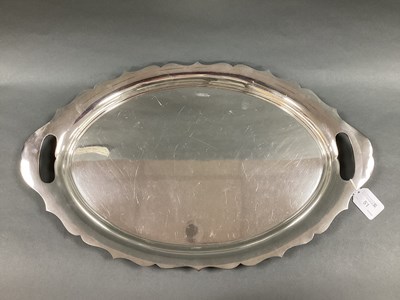 Lot 51 - A Hallmarked Silver Tray, Walker & Hall,...