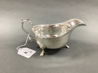 Lot 28 - A Hallmarked Silver Sauce Boat, Z.B&S, Chester...